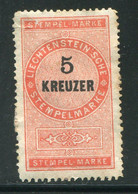 LIECHTENSTEIN- Timbre Fiscal- Neuf Avec Charnière * - Revenue Stamps