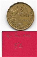 20 Francs  " G.Guiraud "  1952    TTB+ - 20 Francs