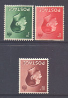 GB Scott 230/232 - SG457i/459i, 1936 Inverted Watermark Set MH* - Nuevos