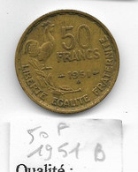 50 Francs  " G.Guiraud "  1951 B       TTB - M. 50 Francs