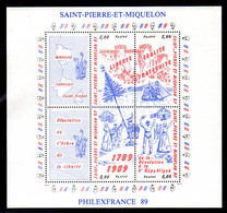 S.P.M. 1989 - Yvert BF 3 -  Neuf **/ MNH - Expo Philatélique "Philexfrance 89" - Blocks & Kleinbögen