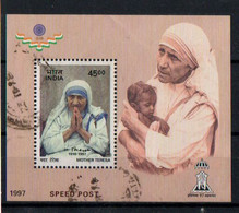 India - 1997 - Mother Teresa - Miniature Sheet - Used. - Used Stamps