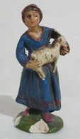 I103256 Pastorello Presepe - Statuina In Pasta - Donna Con Capra - Weihnachtskrippen