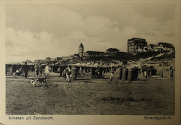 Zandvoort Groeten Uit //  Strandgezicht 1938 - Zandvoort