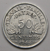 ASSEZ RARE 50 Centimes Francisque, Légère, 1944 - Etat Français - 50 Centimes