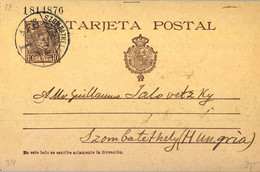 1902 CEUTA , ENTERO POSTAL ED. 37 CIRCULADO , MAT. DE SZOMBATHELY - 1850-1931