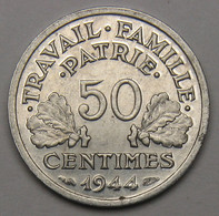 50 Centimes Francisque, Légère, 1944 B (Beaumont-le-Roger)  - Etat Français - 50 Centimes