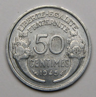 50 Centimes Morlon, Aluminium, 1945 - Gouvernement Provisoire De La République Française - 50 Centimes