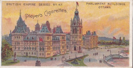 47 Parliament Buildings, Ottowa  - British Empire Series 1904 -  Players Original Antique Cigarette Card - Player's