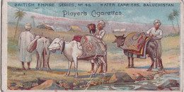 46 Water Carrier Baluchistan - British Empire Series 1904 -  Players Original Antique Cigarette Card - Player's