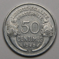 50 Centimes Morlon, Aluminium, 1945 B (Beaumont-le-Roger) - Gouvernement Provisoire De La République Française - 50 Centimes