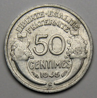 ASSEZ RARE 50 Centimes Morlon, Aluminium, 1945 C (Castelsarrasin) - Gouvernement Provisoire De La République Française - 50 Centimes