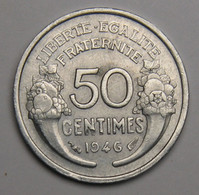 50 Centimes Morlon, Aluminium, 1946 - Gouvernement Provisoire De La République Française - 50 Centimes