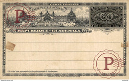 REPUBLICA DE GUATEMALA  3 Centavos +  - Tarjeta Postal - Postal Card - Intero Postale - Entier Postal - Guatemala