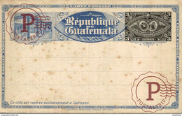 REPUBLICA DE GUATEMALA  3 Centavos +  - Tarjeta Postal - Postal Card - Intero Postale - Entier Postal - Guatemala