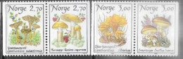 Norway   1987-9    Sc#884-5, 888-9 Mushrooms Pairs  MNH   2016 Scott Value $5.50 - Ungebraucht