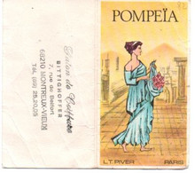 A; IMMEDIAT Carte Parfumée  Ancienne  CALENDRIER   1982  POMPEIA      L.T. PIVER - Anciennes (jusque 1960)