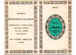 ACHAT IMMEDIAT Carte Parfumée  CALENDRIER 1967   CHERAMY  DEDICACE - Anciennes (jusque 1960)