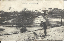 CALLAC - Photographe Et Son Chien - Sous La Neige (1911) - Callac