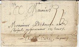1774- Lettre De " DE / TOULOUSE " Lenain N° 36  Taxe 21 Sols Pour  St CERE , En Quercy -au Dos Marque Des Chevaucheurs - ....-1700: Vorläufer