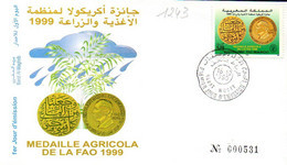 Maroc Al Maghrib 1243 Fdc FAO, Médaille Agricola 99 - ACF - Aktion Gegen Den Hunger