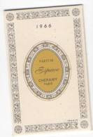 A.Immédiat Carte Parfumée Ancienne  ESPACE DE CHERAMY Calendrier 1966 - Anciennes (jusque 1960)