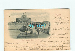 ITALIE - ROMA - ROME - Carte En 1898 - Ponte E Castel Sant' Angelo - Bridges