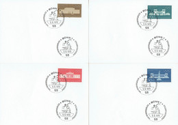 Germany - Mi-Nr 624/627 FDC Karten / Cards # Bonn (m535)- - 1961-1970