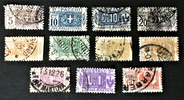 1914-1927 Paketmarken Mi. 7,8L,8R,9,11,14L,14R,16a,29,30 - Postal Parcels