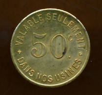 JETON // BOULOGNE-BILLANCOURT (92) // RENAULT // 50 Centimes - Monétaires / De Nécessité