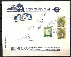 ISRAEL STAMPS. EGGED BUS COMANY.  ADVERT. REG. COVER, 1966 - Storia Postale