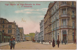 SPAIN - Vigo - Banco De Vigo-Escuela De Artes E Industrias - VG Postmark Etc 1912 - Pontevedra