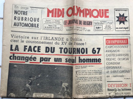 RUGBY- MIDI OLYMPIQUE 2782- 19/04/1967- VICTOIRE DE LA FRANCE DANS LE TOURNOI 1967 AVEC VICTOIRE EN IRLANDE 11-6 - Sport