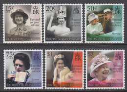 2021 British Virgin Islands QEII Birthday Royalty JOINT ISSUE Complete Set Of 6  MNH @ BELOW FACE VALUE - British Virgin Islands