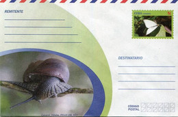 Lote PEP1386, Cuba, Entero Postal, Stationery, Cover, N, Butterfly, Snail - Cartes-maximum