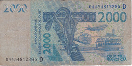 BILLETE DE MALI DE 2000 FRANCS DEL AÑO 2003 (BANKNOTE) TREN-TRAIN - Mali