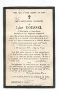 Faire Part Décès Léon Roussel Montesson Soldat Au 171e D'infanterie Tombé A Bouchavesnes 1916 - Andachtsbilder