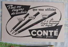 Buvard Rose Conté - Crayons De Couleurs - Papeterie