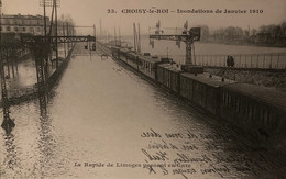Choisy Le Roi - Les Inondations De Janvier 1910 - Train Rapide De Limoges Passant En Gare - Ligne Chemin Fer - Choisy Le Roi
