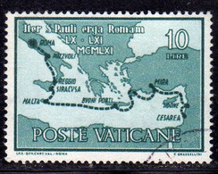 CITTÀ DEL VATICANO VATIKAN VATICAN CITY 1961 S. PAOLO A ROMA LIRE 10 USATO USED OBLITERE' - Used Stamps