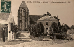 Cernay La Ville - Place De La Mairie Et L’église - Cernay-la-Ville