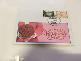 (1 G 27) Happy Valentines Day 2022 (cancel 14-2-2022) With UK EUROPA St Valentine + OZ Stamp - Other