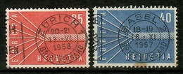 Schweiz / Helvetia  1957  Mi.Nr. 646 / 647 , EUROPA CEPT Baum - Gestempelt / Fine Used / (o) - 1957