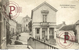 FLIXECOURT LA MAIRIE ET L'EGLISE - Flixecourt