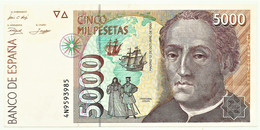 ESPAÑA - 5000 Pesetas - 12.10.1992 ( 1996 ) - Pick 165 - Serie 4N - Christopher Columbus - 5.000 - [ 4] 1975-…: Juan Carlos I.