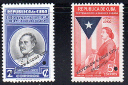 39607A CUBA 2c & 5c Flag Centenary Waterlow & Son Color Proofs And Small Hole Punch - Ongetande, Proeven & Plaatfouten