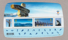 Qt. 2010 VANCOUVER WINTER OLYMPIC GAMES = INUKSHUK, EVENT SITES - Souvenir Sheet Of 2 Stamps = Canada 2010 Sc# 2366 - Hiver 2010: Vancouver
