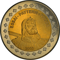 Suisse, Fantasy Euro Patterns, 2 Euro, 2003, FDC, Bi-Metallic - Essais Privés / Non-officiels