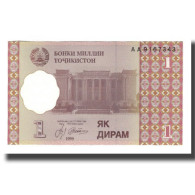 Billet, Tajikistan, 1 Diram, 1999 (2000), KM:10a, NEUF - Tadjikistan