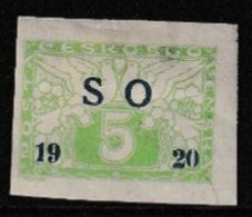 Eastern Silesia S.O. 1920 Special Delivery Sc E2 Mint Hinged - Ungebraucht